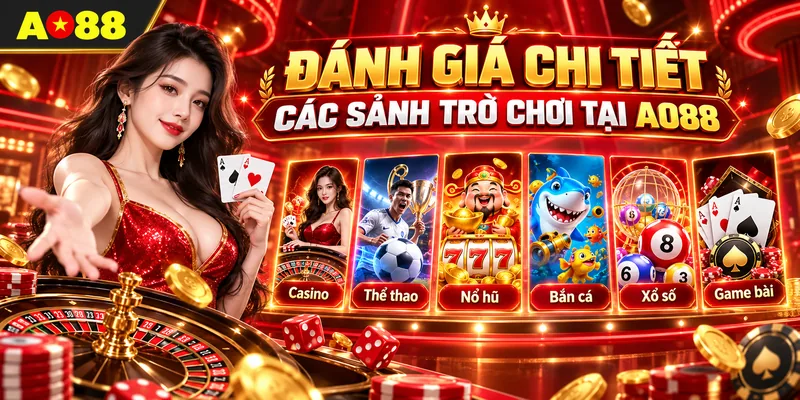 Đánh giá chi tiết các sảnh trò chơi tại AO88